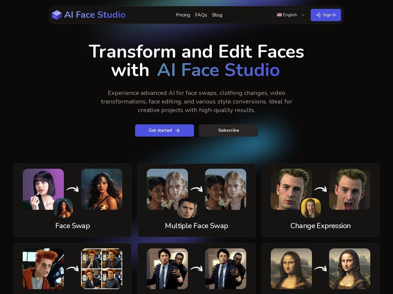 点击放大图片 AI Face Studio